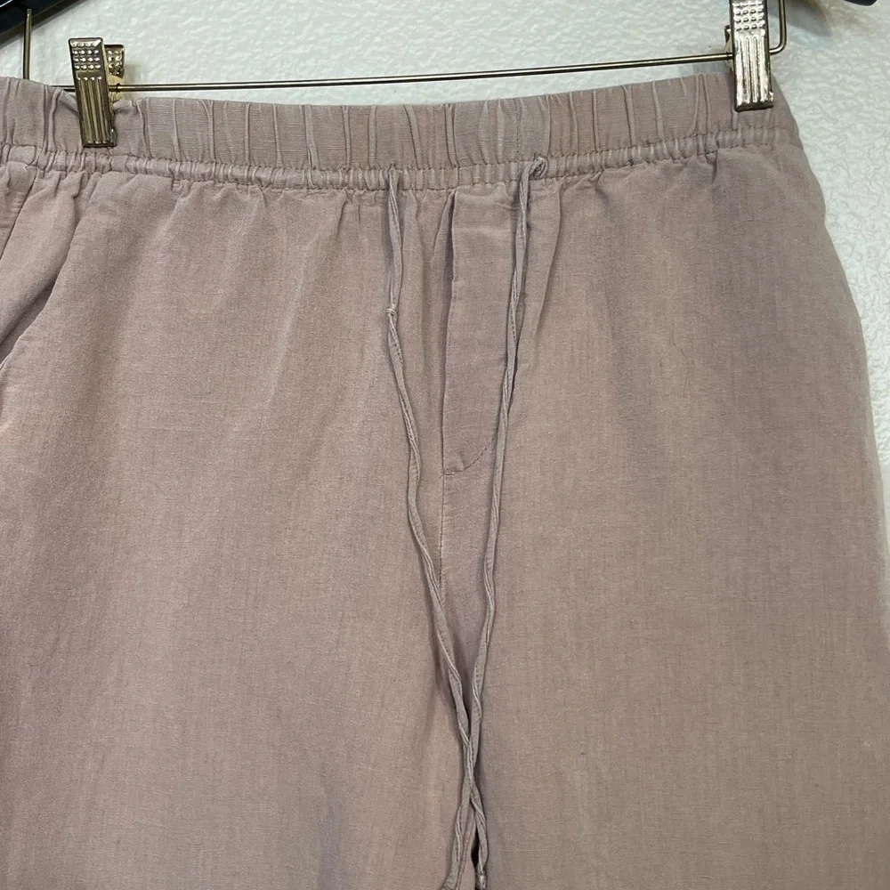 H&M Women’s Capri Linen Boho Blend Casual Pants in Light Brown size medium
